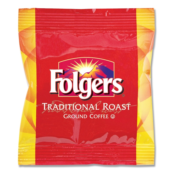 Folgers Ground Coffee Fraction Packs, Traditional Roast, 2oz, PK42